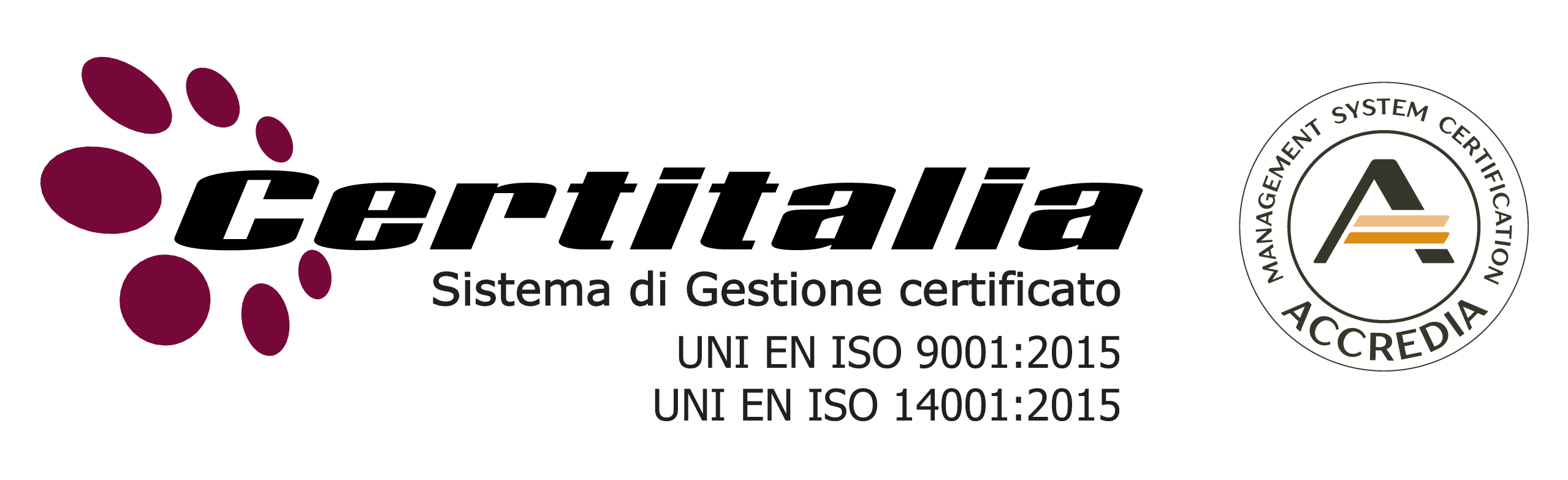 Certificazione UNI EN ISO 9001:2015 / UNI EN ISO 14001:2015 - Certitalia